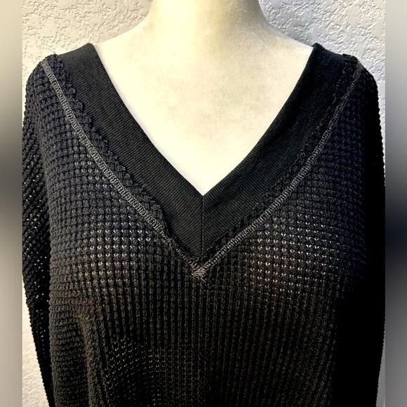 NWOT La Miel Waffle Stitching Detail Waffle Knit Top - Picture 11 of 16